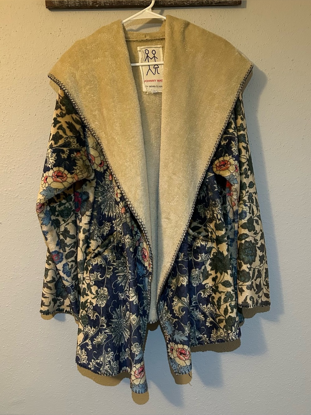 Johnny Was Floral Hooded Draped Cardigan L - Picture 1 of 5